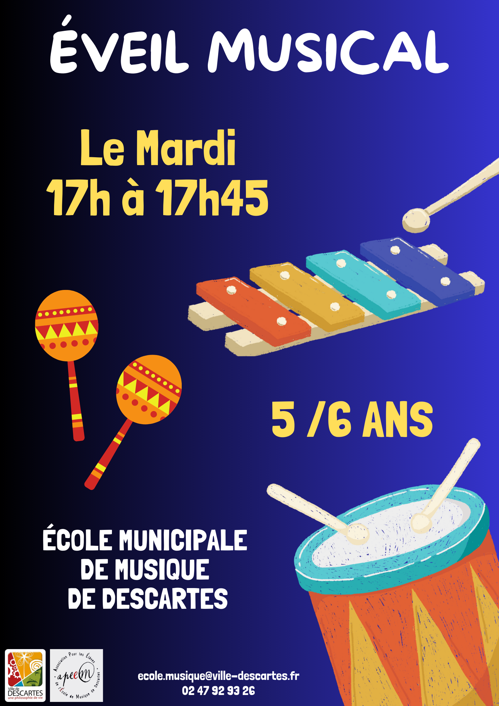 Ecole de musique de Descartes - Eveil musical